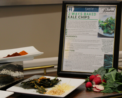 Three ways baked kale chips from The Bristal.