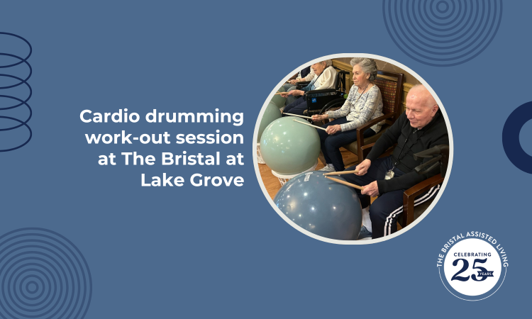 The Bristal at Lake Grove hosts a cardo drumming workout session.
