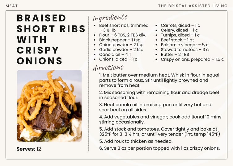 braised beef short ribs with crispy onions