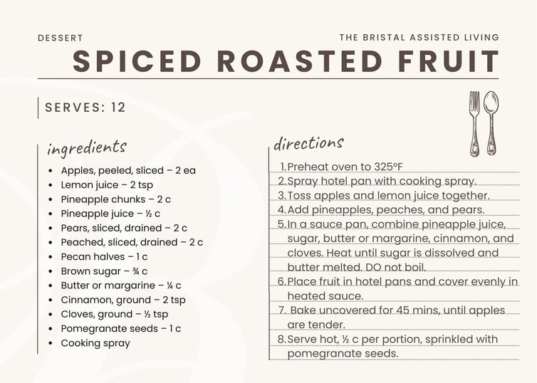 spiced roasted fruit