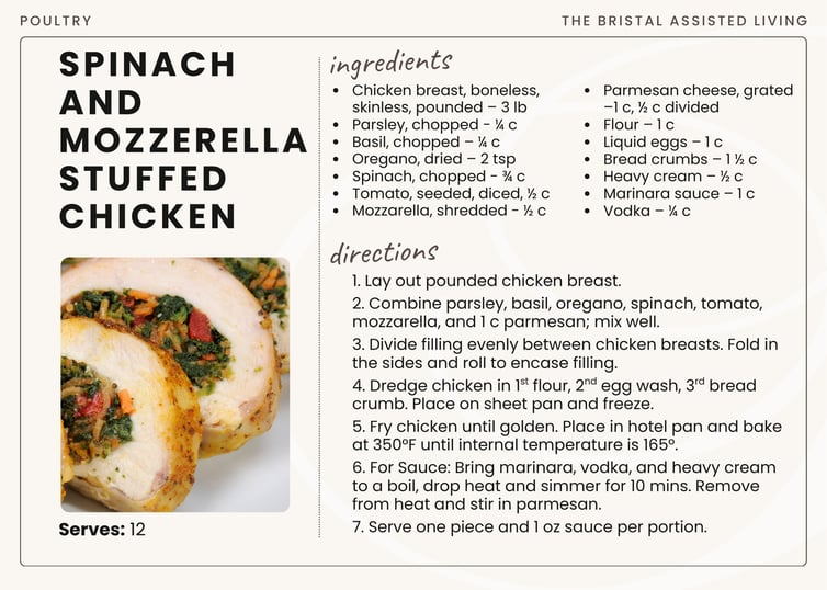 spinach and mozzarella stuffed chicken