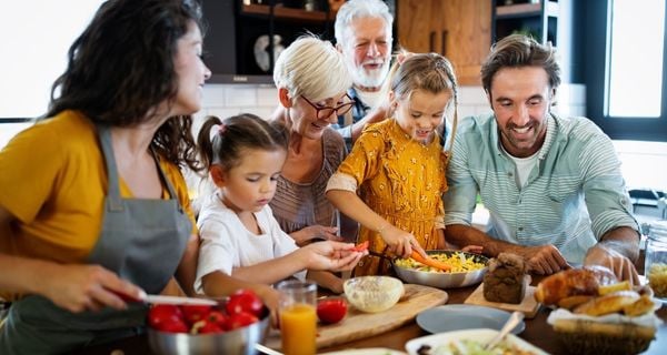 caregiver spending time with family