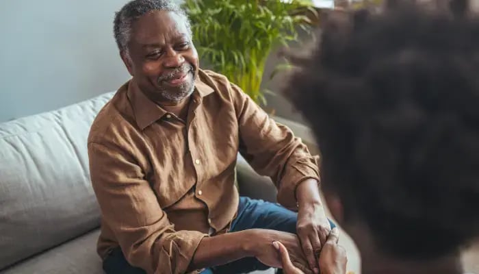 Senior African man in a peaceful environment