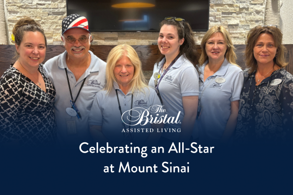 Lifestyle Coordinator at The Bristal at Mount Sinai awarded the ESAAL All-Star Award during National Assisted Living Week