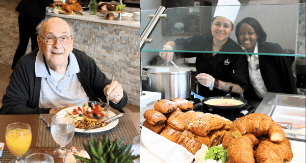 The Bristal at Mount Sinai hosted a Parisian breakfast in the Bistro as an alternative to standard dining options