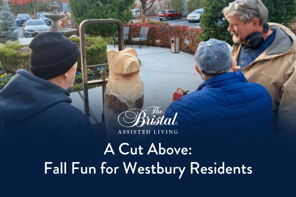 Fall Fun for Westbury Residents at The Bristal included a live woodcarving demonstration