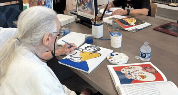 Creative Haven Art Studio at The Bristal at York Avenue provides an outlet for artistic expression for residents to paint, sculpt and imagine