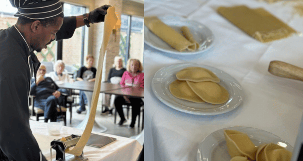 The Bristal at York Avenue held a pasta-making demonstration
