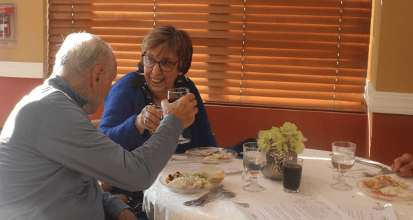 Residents of The Bristal at Lynbrook break the fast together in observance of Yom Kippur.