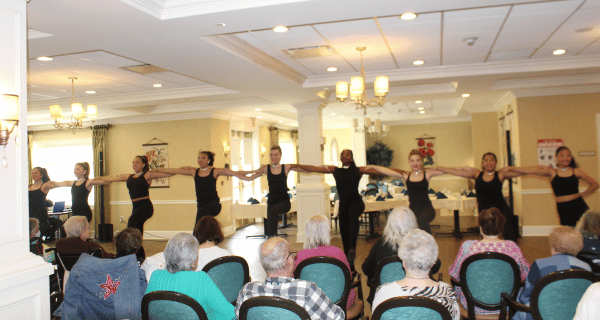 seniors enjoying dance recital