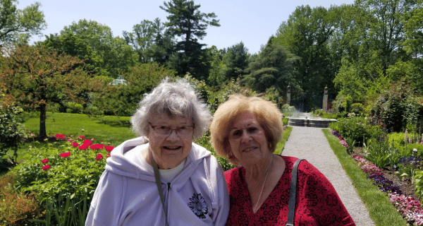 senior women at Old Westbury Garden