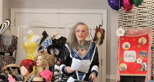 senior woman celebrating 100th birthday