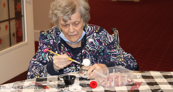 senior woman crafting