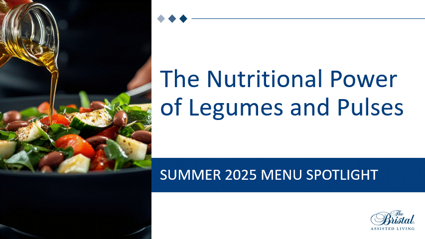 Dining Summer 2025 at The Bristal menu includes a protein-packed legume feature