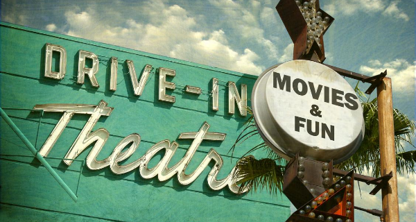 Drive-in movie sign