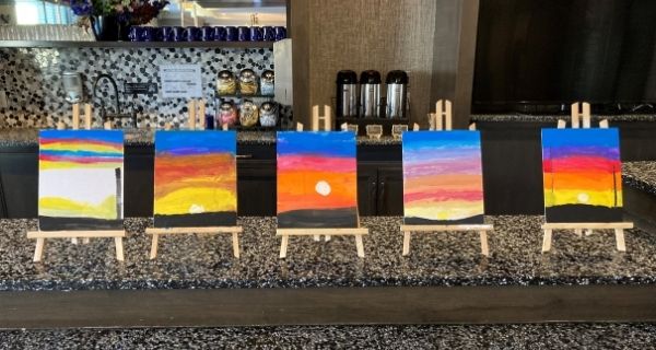 Art painting on a countertop in Armonk